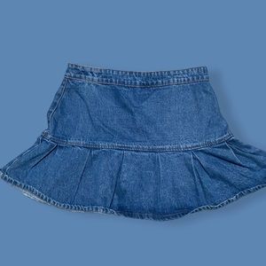 Y2K-INSPIRED DENIM PLEATED SKIRT